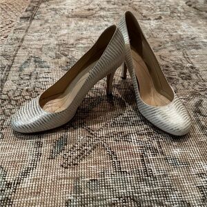 White & Silver Heels
